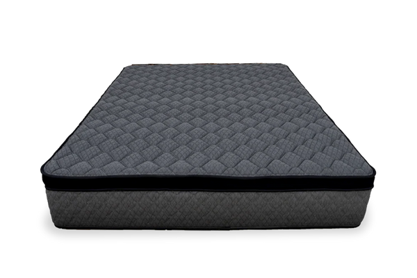 Grey ultra firm quilted mattress on a white background