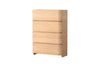 Adoni 4 Drawer Tallboy | American Oak | Cararra Mable Top