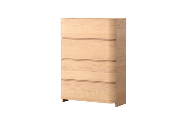 Adoni 4 Drawer Tallboy | American Oak | Cararra Mable Top