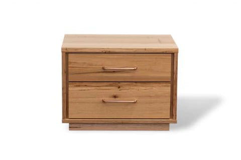 Australian-made Aspley Bedside Table. Crafted from Ash Hardwood with a Blackbutt veneer finish, this bedroom suite marries style and elegance. Available in different timber colours, Aspley guarantees an unforgettable sleep experience. As an Australian Made product, the Aspley is available in a range of variations...