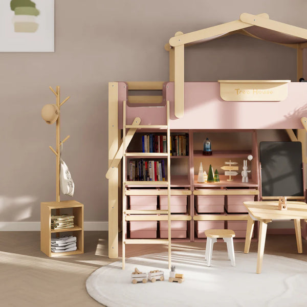 Treehouse King Single Loft with Roof Frame and Ladder
