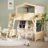 Treehouse King Single Loft with Roof Frame and Ladder