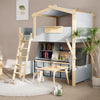 Treehouse King Single Loft with Roof Frame and Ladder