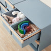 2 x Boori Kids Tidy Toy Cabinet - Pictured in the Blueberry & Almond Colour
