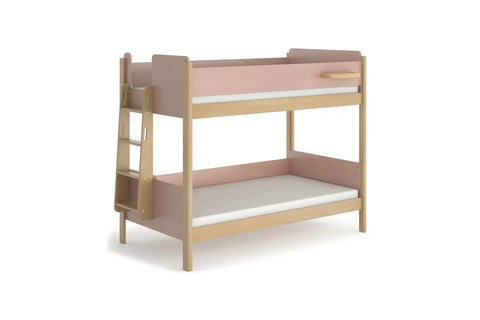 Boori Kids Natty King Single Bunk Bed with Ladder - Cherry & Almond