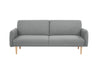 Newcastle Sofa Bed: Versatile Double Sofa Bed for Modern Australian Homes - Light Grey Fabric with light timber legs - white background