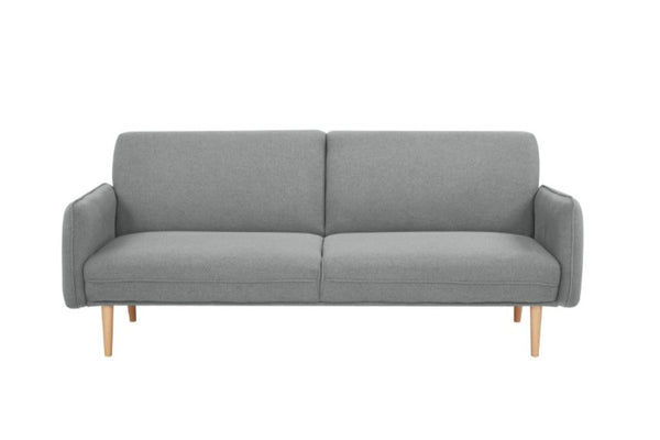 Newcastle Sofa Bed: Versatile Double Sofa Bed for Modern Australian Homes - Light Grey Fabric with light timber legs - white background
