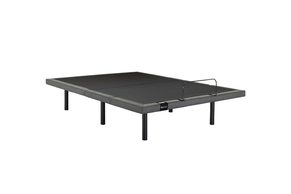 Black and grey Sealy Element Adjustable Bed Base on a white background
