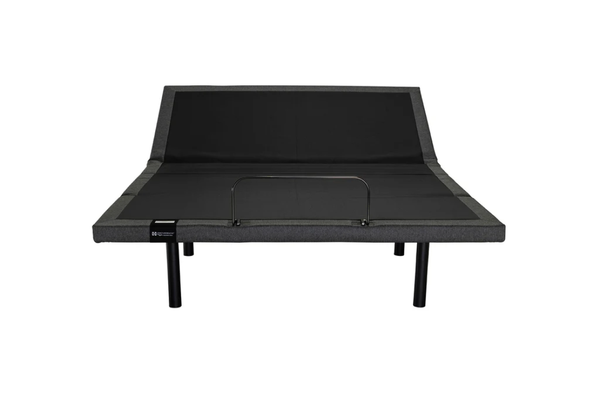 Black and grey Sealy Element Adjustable Bed Base on a white background