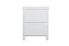 Wombarra 2-Drawer Bedside Table, White Timber | Rubberwood