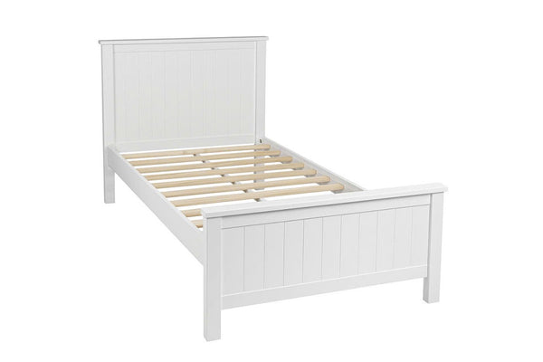Wombarra White Timber Single Bed Frame