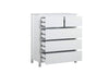 Wombarra 5 Drawer Tallboy White Timber | Rubberwood