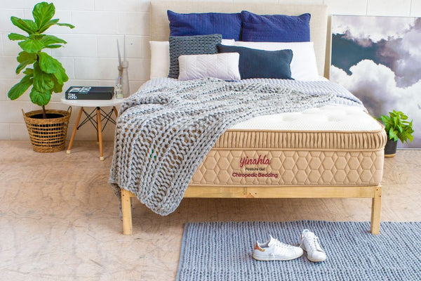 Yinahla Posture Cloud Gel was awarded Australia’s most prestigious mattress award in 2025 – Bedbuyer’s ‘Best Back Care Mattress’; Cool Posture Cloud Gel™; Total body relief; Australian Owed & Made; Zero partner disturbance; Medical-grade Posture Cloud Gel™; GECA-approved comfort foam layers; 9 Zone Ultra-Coil pocket spring system