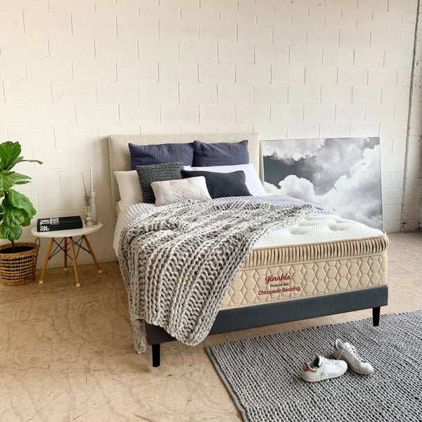 Yinahla Posture Cloud Gel was awarded Australia’s most prestigious mattress award in 2025 – Bedbuyer’s ‘Best Back Care Mattress’; Cool Posture Cloud Gel™; Total body relief; Australian Owed & Made; Zero partner disturbance; Medical-grade Posture Cloud Gel™; GECA-approved comfort foam layers; 9 Zone Ultra-Coil pocket spring system