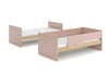 Boori Kids Neat Single Bunk Bed in two-tone Cherry Pink & Almond colours, 140cm, convertible to two single beds