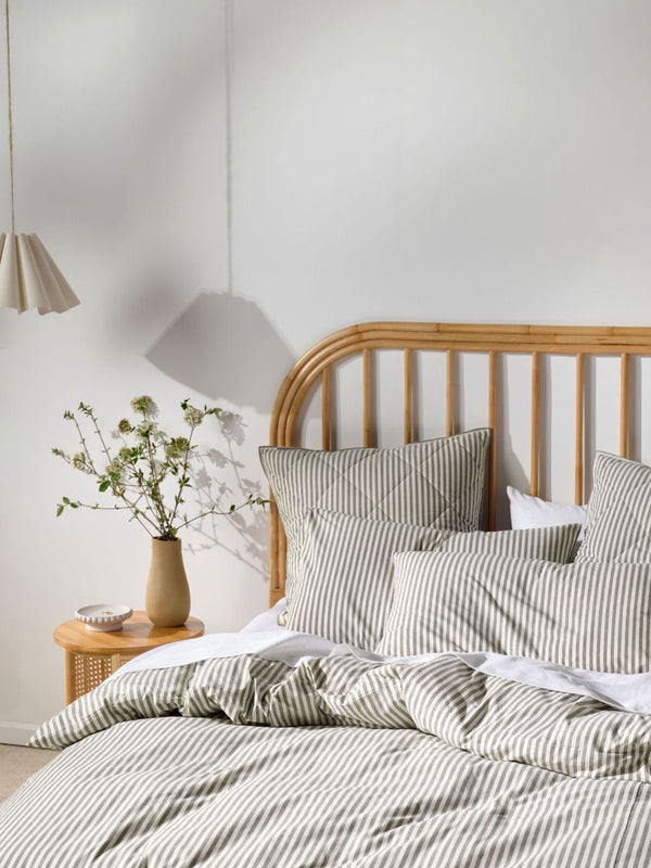 Linen House Classic Stripe Charcoal Quilt Cover Set