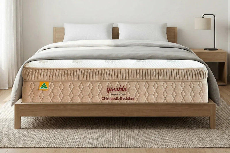 Yinahla Posture Cloud Gel mattress studio product showcase with posture support features