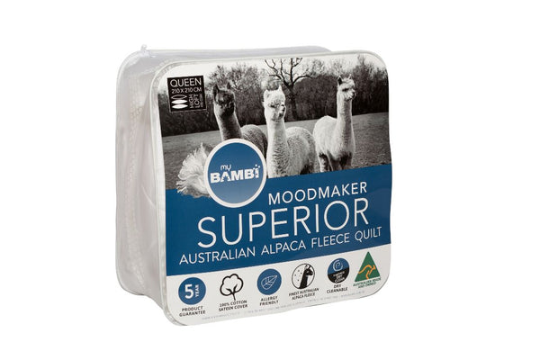 Bambi Moodmoker Superior Australian Made Alpaca Fleece Quilt High Loft 430gsm