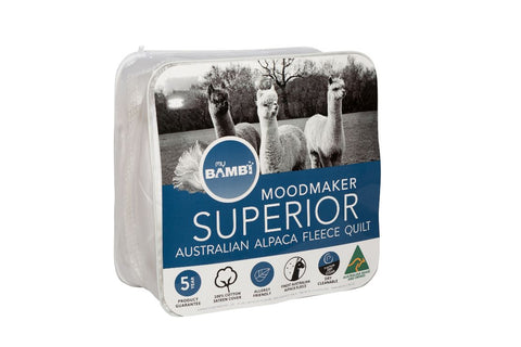 Bambi Moodmoker Superior Australian Made Alpaca Fleece Quilt High Loft 300gsm