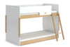 Boori Kids Neat Single Bunk Bed in two-toneBarley White & Almond colours, 140cm, convertible to two single beds