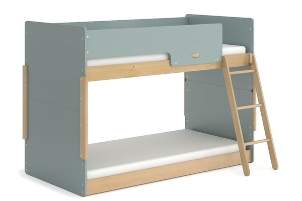 Boori Kids Neat Single Bunk Bed in two-tone Blueberry & Almond colours, 140cm, convertible to two single beds