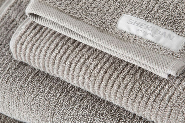 Sheridan Living Textures Towel Collection Trenton bestinbeds.com.au -Ash
