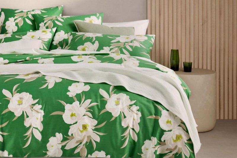 Sheridan Maplewood Quilt Cover Set - Colour is called Pea - Sheridan Spring Collection - Available at Best in Beds
