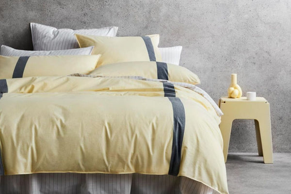 Sheridan Hanley Quilt Cover Set - Colour is Buttercream