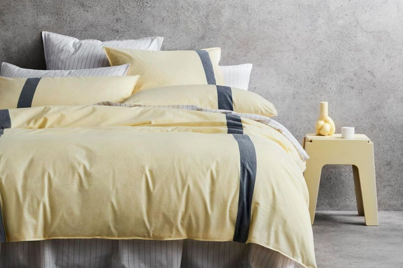 Sheridan Hanley Quilt Cover Set - Colour is Buttercream