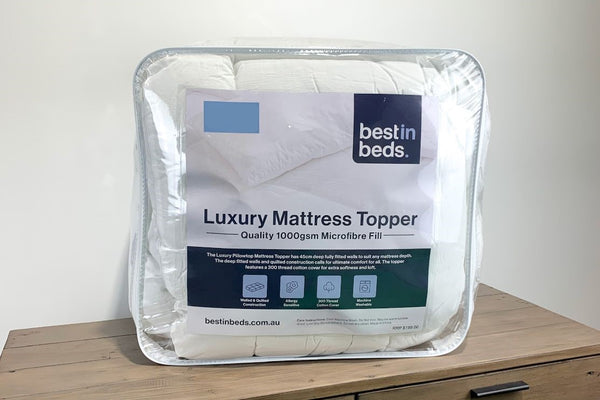 Best in Beds Luxury Queen Mattress Topper 1000gsm Microfibre Allergy Sensitive