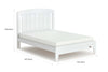 Boori Kids Beds Alice Double Bed Frame - Barley White - Bed Dimensions