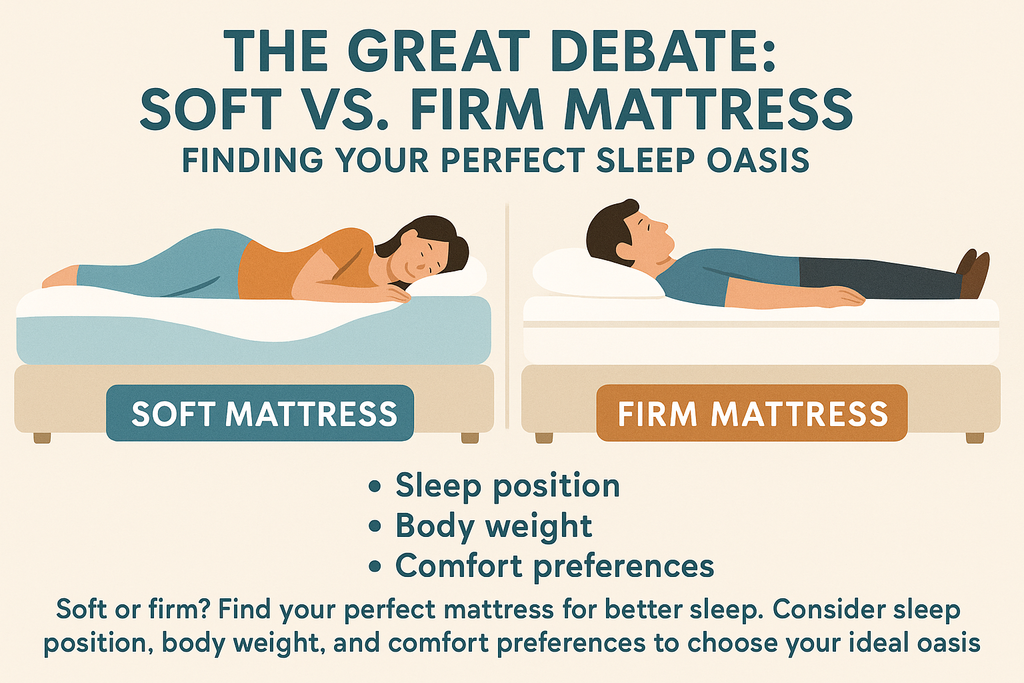 The Great Mattress Debate: Soft vs Firm Mattress. Find your perfect sleep oasis