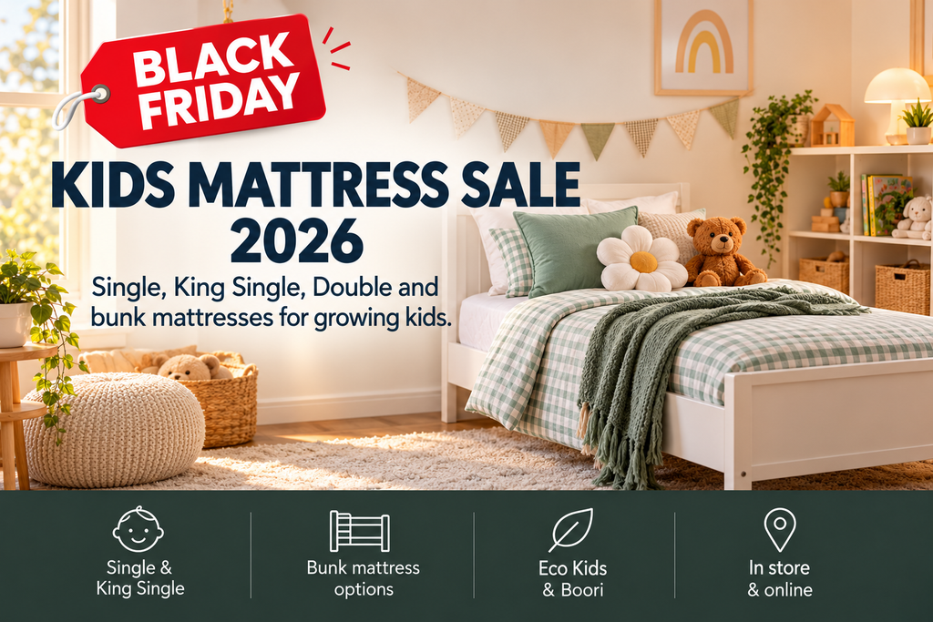 Black Friday kids mattress sale featuring Single, King Single and bunk mattress options from Best in Beds