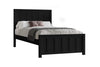 Alandur Black Double Timber Slat Panel Bed