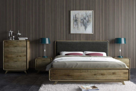 The Alexandra is a beautifully crafted solid Ash hardwood bed frame.  The upholstered bedhead is available in a range of colours but can also be changed into any fabric of your choice (additional cost may apply). Contact our team for more details.   For the full range of options/pricing please visit us in store or contact us 1300 399 676 or dream@bestinbeds.com.au