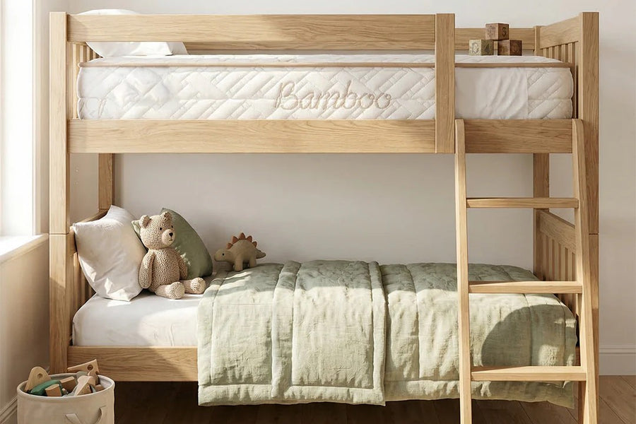 Eco Kids Bunk Mattress: Best low profile bunk bed kids mattress for spine health in 2026. Award-winning support, sustainable & hypoallergenic for growing bodies