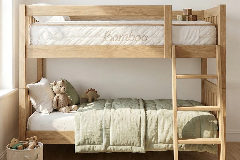 Eco Kids Bunk Mattress: Best low profile bunk bed kids mattress for spine health in 2026. Award-winning support, sustainable & hypoallergenic for growing bodies