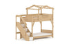 Boori Treehouse King Single Bunk Bed with Roof Frame and Storage Staircase - Beech Colour