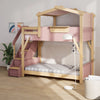 Treehouse King Single Bunk with Roof Frame and Storage Staircase