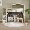 Treehouse King Single Loft with Roof Frame and Storage Staircase