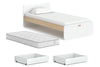 This single bed package is a great space-saving option, offering a minimalist bed and compatible mattress, along with two Neat Under Bed Storage Drawers all priced at 20% off RRP.Standard package includes theNeat Single Bed, Neat Under Bed Storage Drawers (2 Pack), and a Single Bed Pocket Spring Mattress A great option as a child's first bed, Boori's Neat Single Bed is a stylish upgrade that we know your child will love.