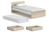 This single bed package is a great space-saving option, offering a minimalist bed and compatible mattress, along with two Neat Under Bed Storage Drawers all priced at 20% off RRP.Standard package includes theNeat Single Bed, Neat Under Bed Storage Drawers (2 Pack), and a Single Bed Pocket Spring Mattress A great option as a child's first bed, Boori's Neat Single Bed is a stylish upgrade that we know your child will love.