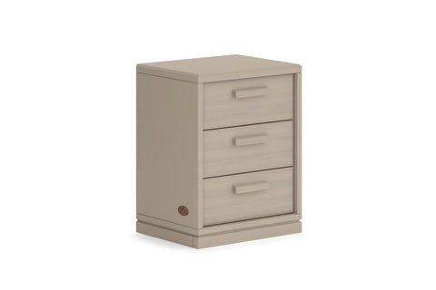 Pictured - 3 Drawer Brushed Grey colour -Features a clean minimalist aesthetic & versatile design. Available with either 1 drawer or 3 drawers. Pairs well with the Boori Breeze or Horizon beds, or works with most minimalist interiors. Clean style timber bedside table, featuring 1 drawer for handy storage. Sustainably sourced Australian Araucaria timber.