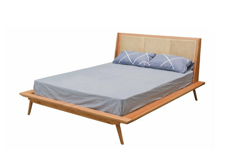 The Bombo Bed Frame is the perfect addition to any bedroom. Crafted from Tasmanian Oak with a Natural Cane finish and a clear lacquer, it is both durable and stylish. Its timeless design makes it a fitting choice for any decor.  For the full range of options/pricing please visit us in store or contact us 1300 399 676 or dream@bestinbeds.com.au