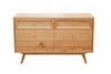 Bombo 6 Drawer Dressing Table - When paired with the Bombo Bed Frame, the Bombo Dressing Table the perfect addition to any bedroom. Crafted from Tasmanian Oak with a Natural Cane finish and a clear lacquer, it is both durable and stylish. Its timeless design makes it a fitting choice for any decor. Complete the look with the optional Bombo Mirror.