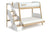 Boori Maxi Bunk Bed with Storage Staircase Barley White and Almond Single Double Bunk Bed
