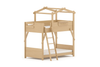 Beech Colour -Boori Kids - Treehouse King Single Bunk with Roof Frame and Ladder