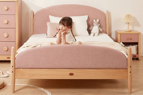 This stylish Boori Kids bed offers a versatile solution for those who can't decide between a fabric bed or a timber bed. Removable fabric headboard and footboard covers offer a contemporary playground feel. The bed is crafted with sustainably sourced European Beech and New Zealand Pine for a solid and durable build.
