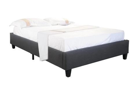 The Bulli Platform Bed is an elegant design that adds modern day charm to your bedroom. Upholstered in a dark grey fabric with a sleek finish, the solid plywood slats provide excellent support and comfort for a great night's sleep. Features: MDF - Sustainably harvested timber - Available in Double size
