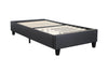 The Bulli Platform Bed is an elegant design that adds modern day charm to your bedroom. Upholstered in a dark grey fabric with a sleek finish, the solid plywood slats provide excellent support and comfort for a great night's sleep. Features: MDF - Sustainably harvested timber - Available in Single size